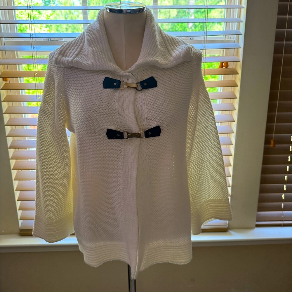 Beautiful Ivory Sweater with Toggle Closures